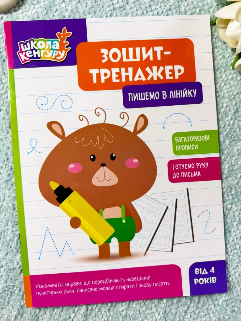 Пишемо в лінійку Зошит-тренажер — обкладинка книги