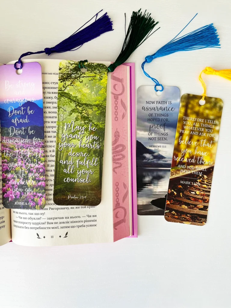 Cardboard Bookmarks with Bible Quotes – Set of 4 — обкладинка книги
