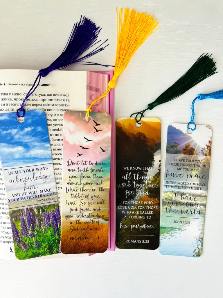 Cardboard Bookmarks with Bible Quotes – Set of 4 — обкладинка книги
