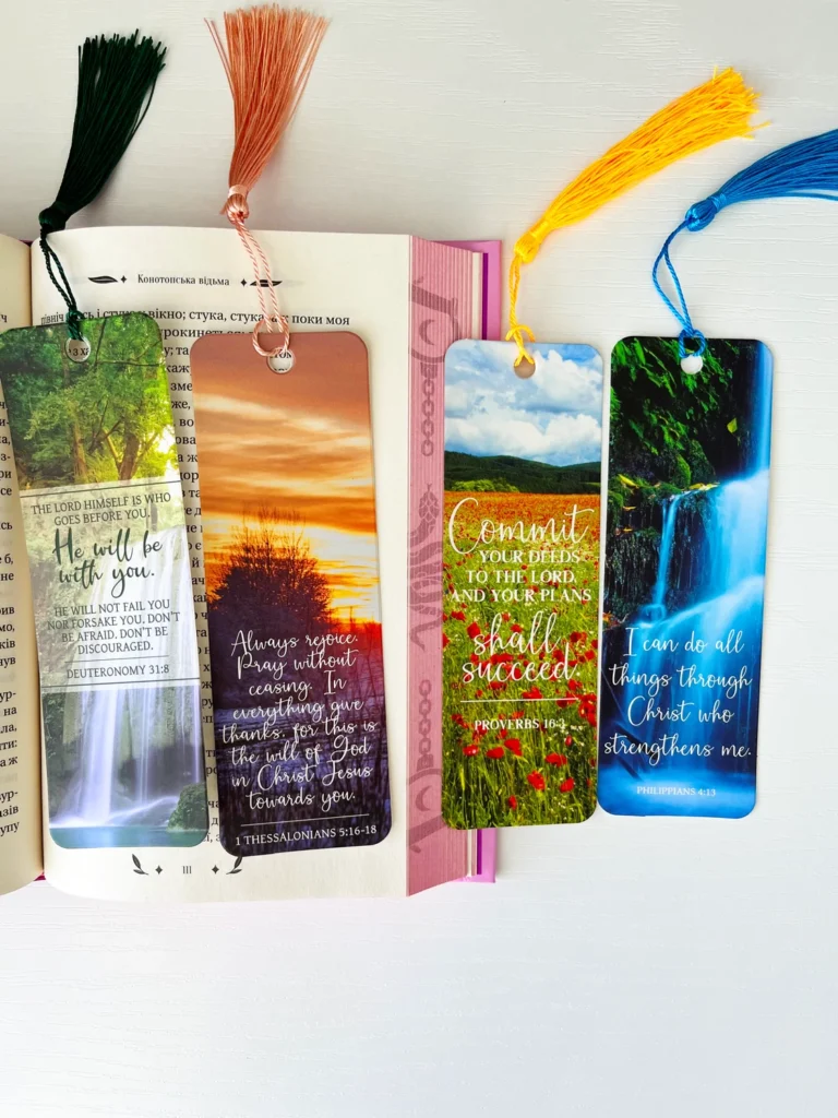 Cardboard Bookmarks with Bible Quotes – Set of 4 — обкладинка книги