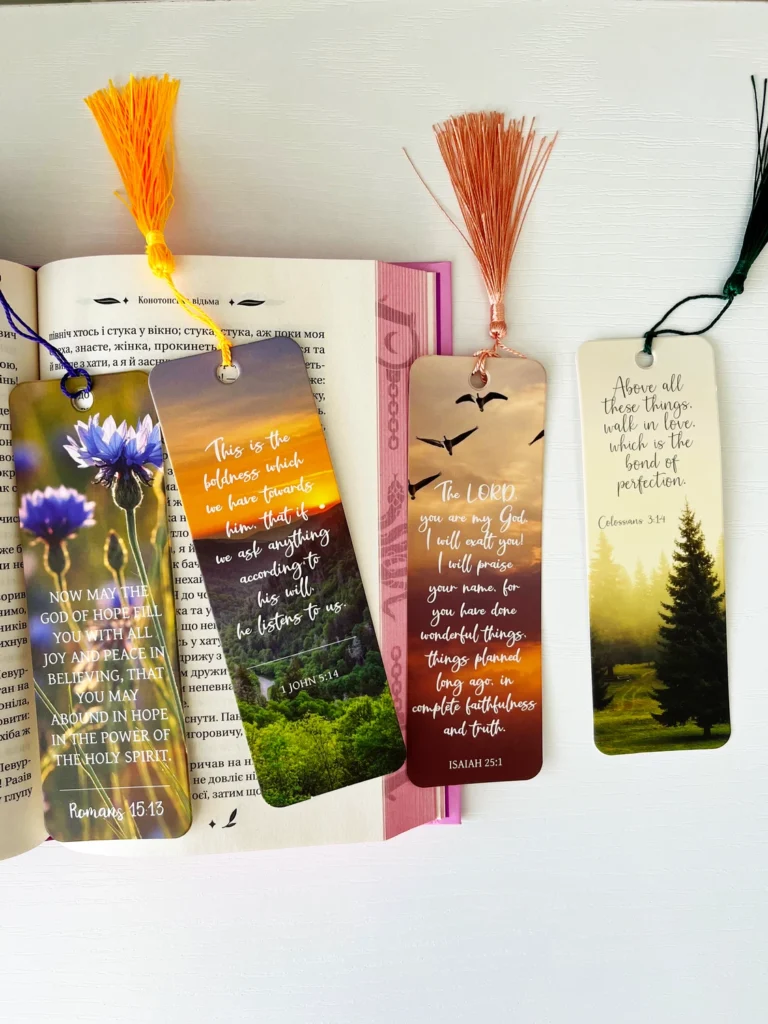 Cardboard Bookmarks with Bible Quotes – Set of 4 — обкладинка книги