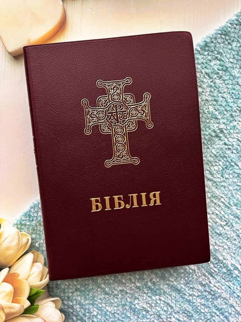 БІБЛІЯ Сучасний переклад № 10728 вініл золото Турконяк (червоний колір) — обкладинка книги