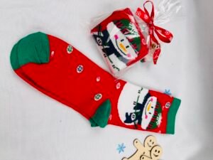 Шкарпетки Різдвяні червоні Сніговик