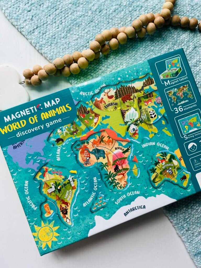Магнітна мапа світу тварини 21,5х4,5х30,5 см – Vladi Toys — обкладинка книги
